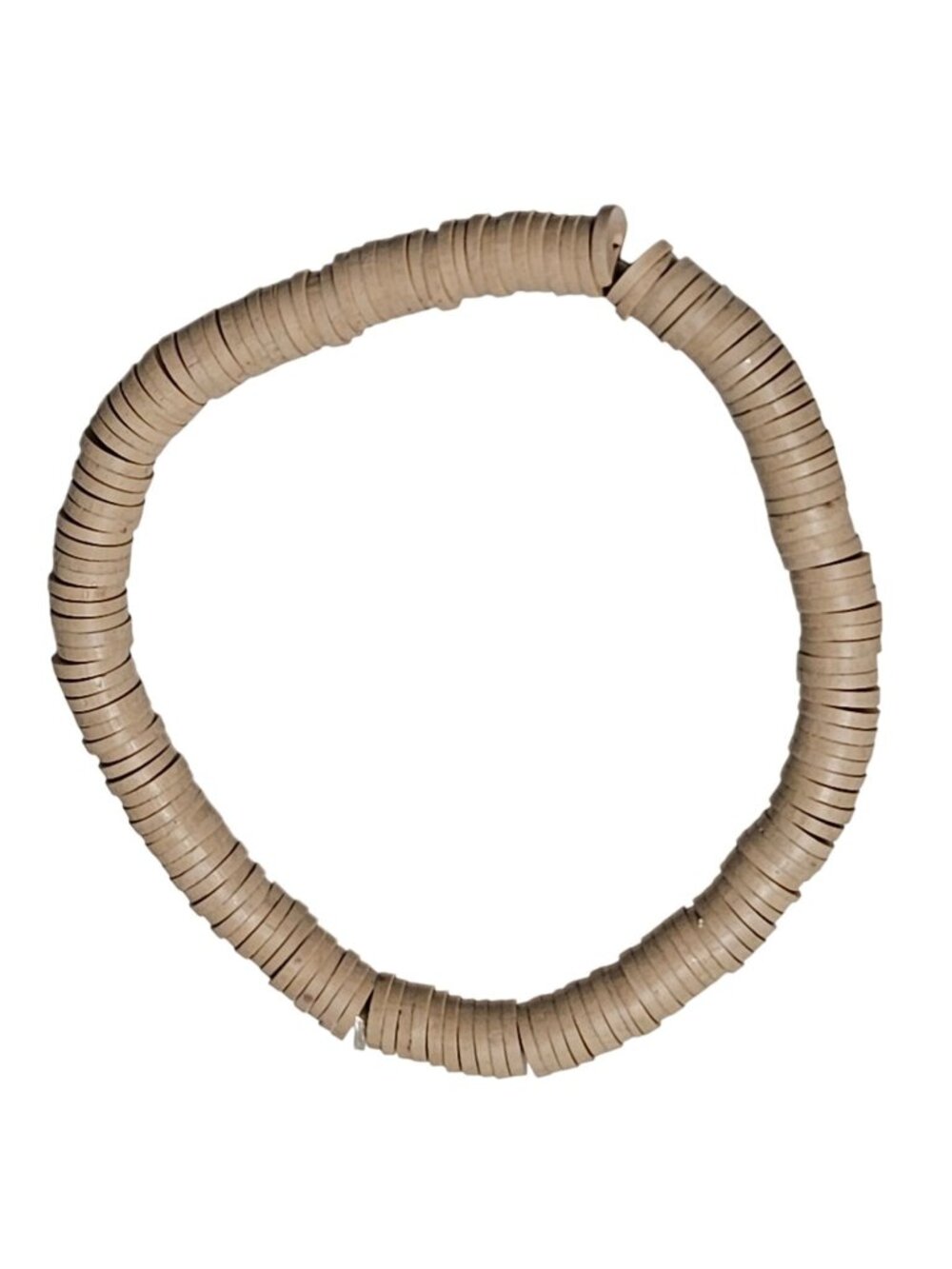 Handmade Heishi Bracelet Disc Bead Beige Boho Beachcore Surfer Fashion Jewelry